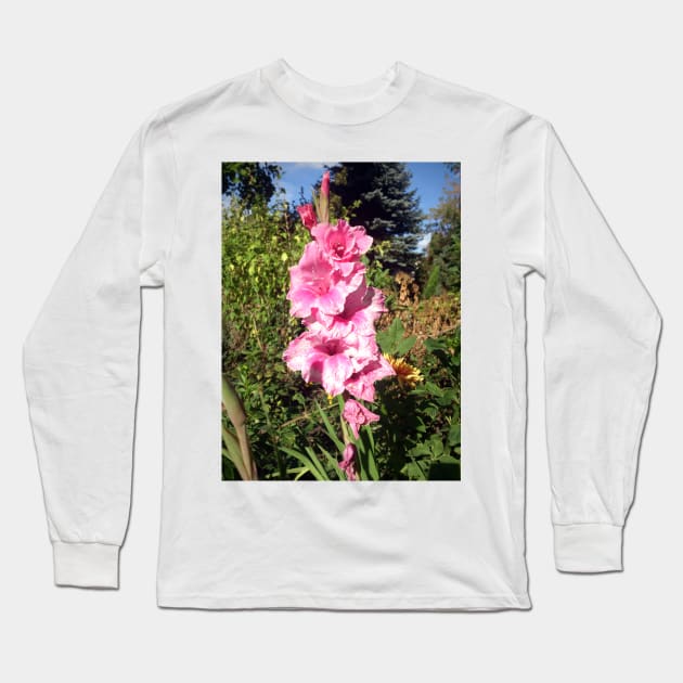 Pink hollyhock Long Sleeve T-Shirt by Gourmetkater